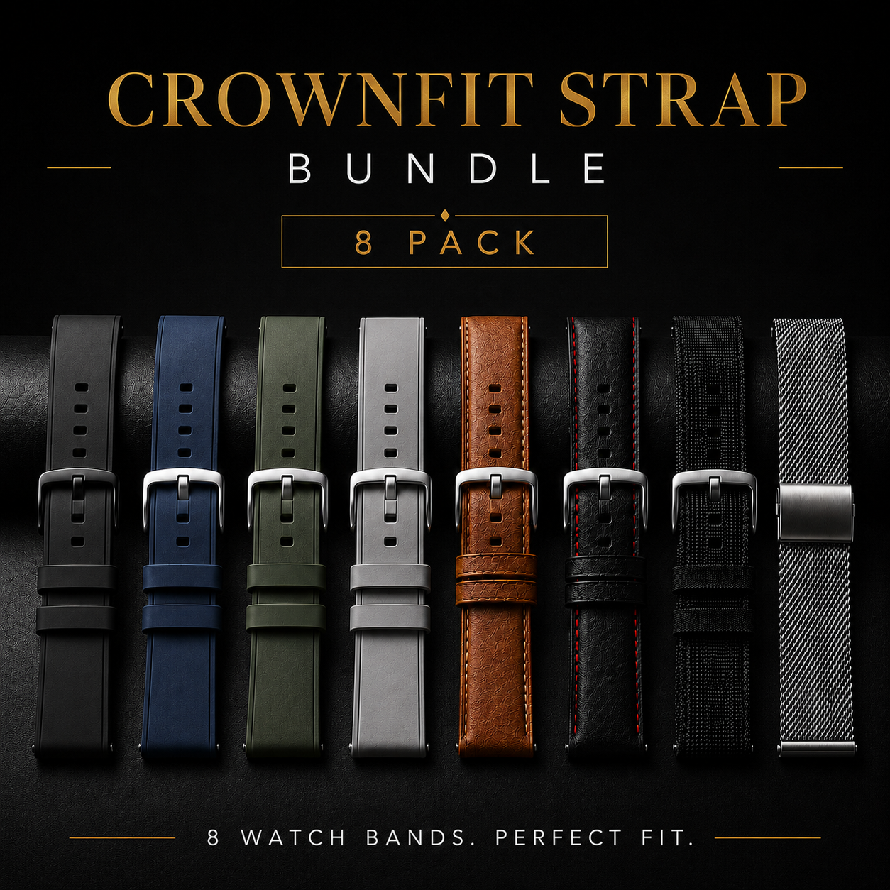 CrownFit Strap Bundle — 8 Pack